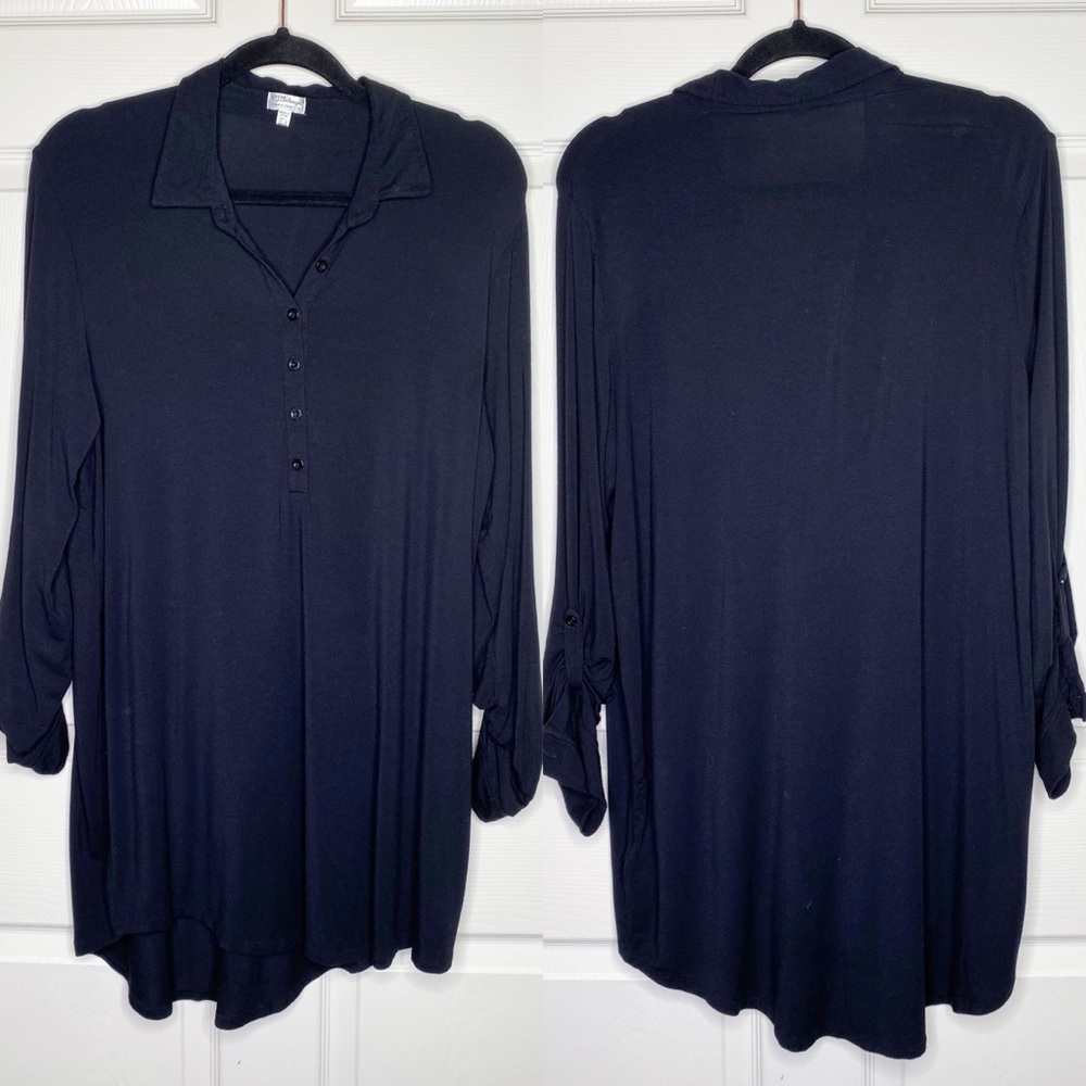 PJ Salvage Modal Basics Nightshirt in Black Size Medium - Picture 2 of 8